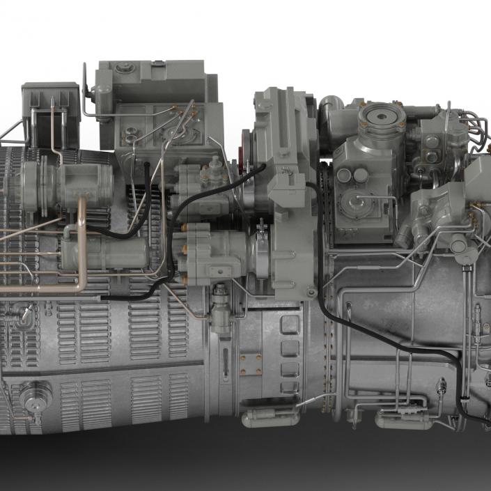 3D Turbofan Engine Klimov RD-33 model