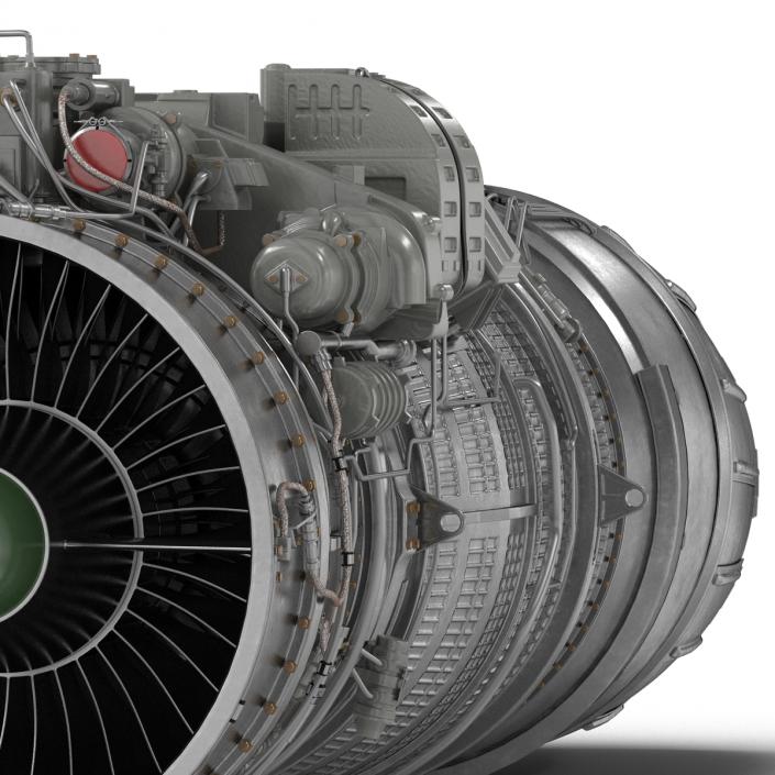 3D Turbofan Engine Klimov RD-33 model