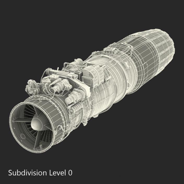 3D Turbofan Engine Klimov RD-33 model