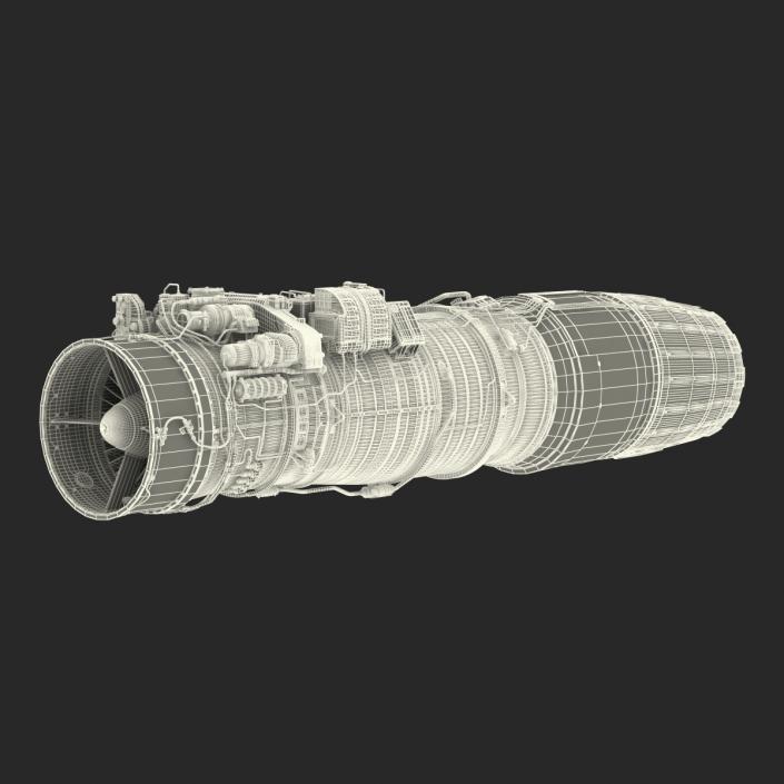 3D Turbofan Engine Klimov RD-33 model