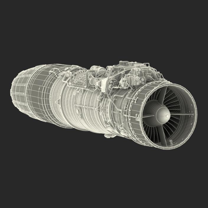 3D Turbofan Engine Klimov RD-33 model