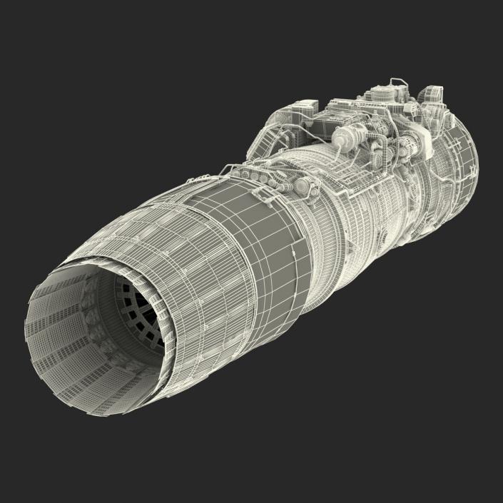 3D Turbofan Engine Klimov RD-33 model