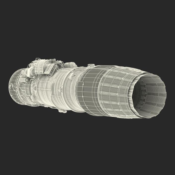 3D Turbofan Engine Klimov RD-33 model