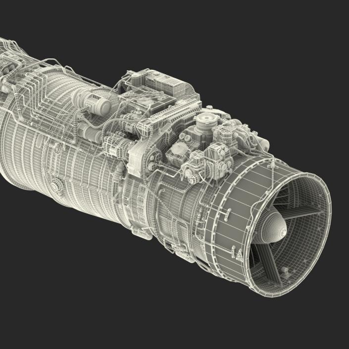 3D Turbofan Engine Klimov RD-33 model