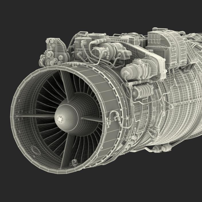 3D Turbofan Engine Klimov RD-33 model