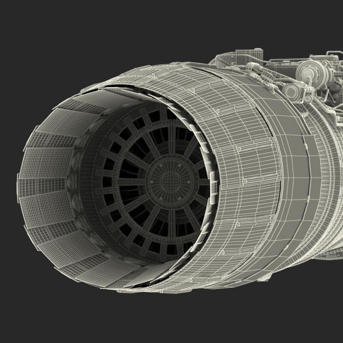 3D Turbofan Engine Klimov RD-33 model