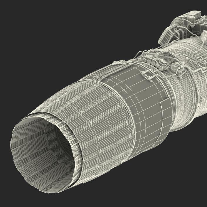 3D Turbofan Engine Klimov RD-33 model