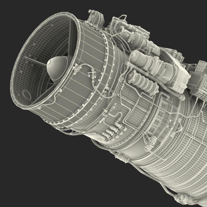 3D Turbofan Engine Klimov RD-33 model