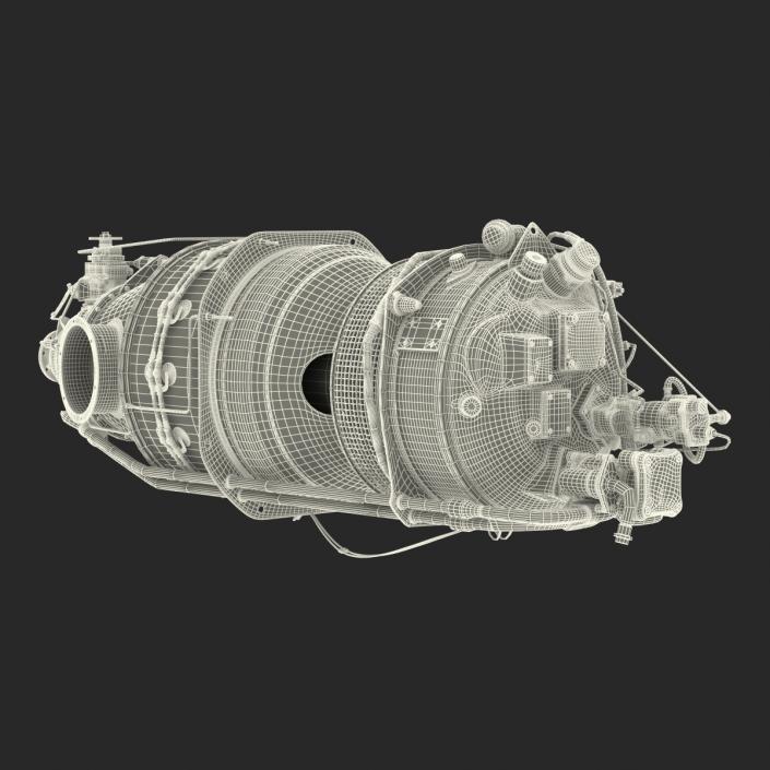 Turboprop Aircraft Engine Pratt and Whitney Canada PT6 3D model