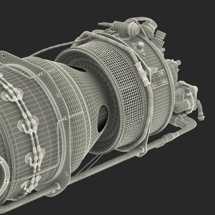 Turboprop Aircraft Engine Pratt and Whitney Canada PT6 3D model