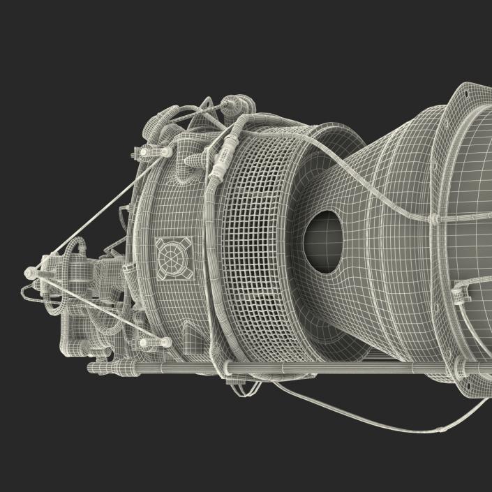 Turboprop Aircraft Engine Pratt and Whitney Canada PT6 3D model