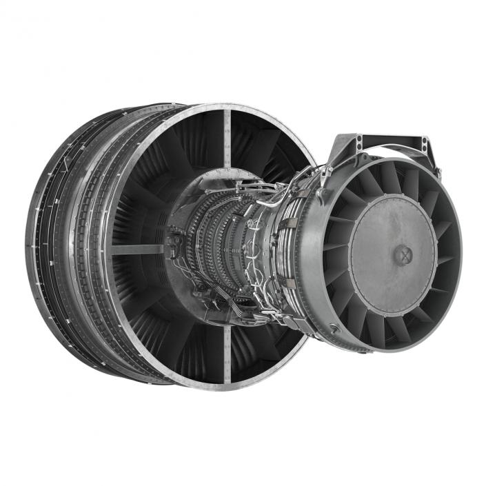 Turbofan Aircraft Engine 3D model