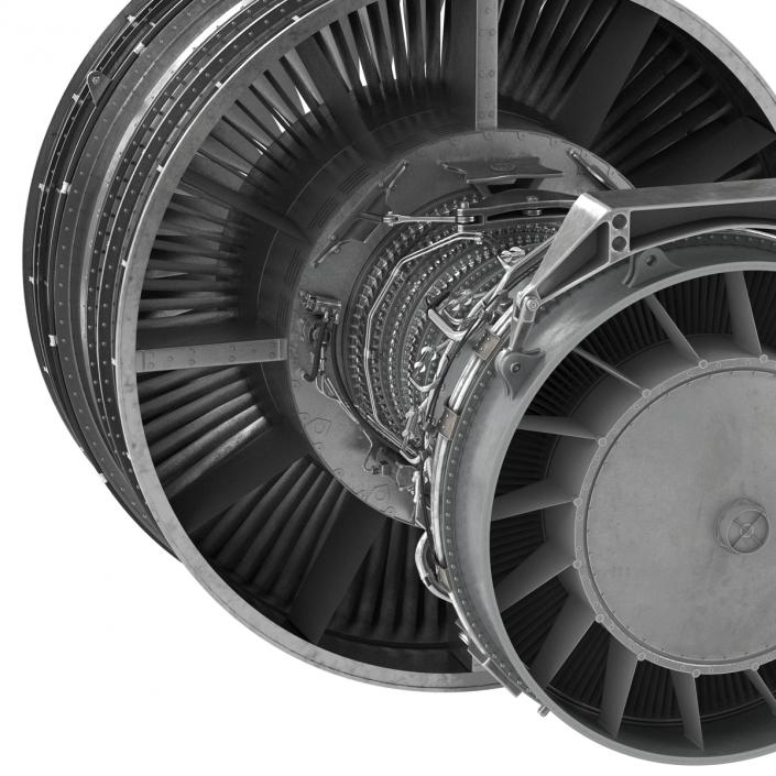 Turbofan Aircraft Engine 3D model