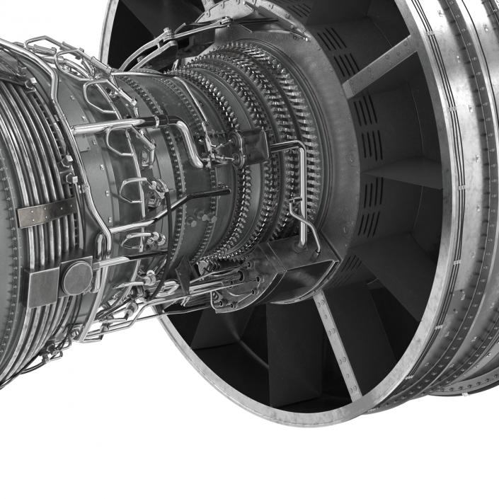 Turbofan Aircraft Engine 3D model