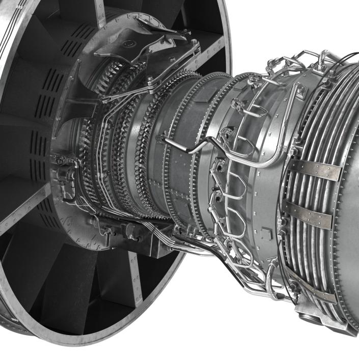 Turbofan Aircraft Engine 3D model