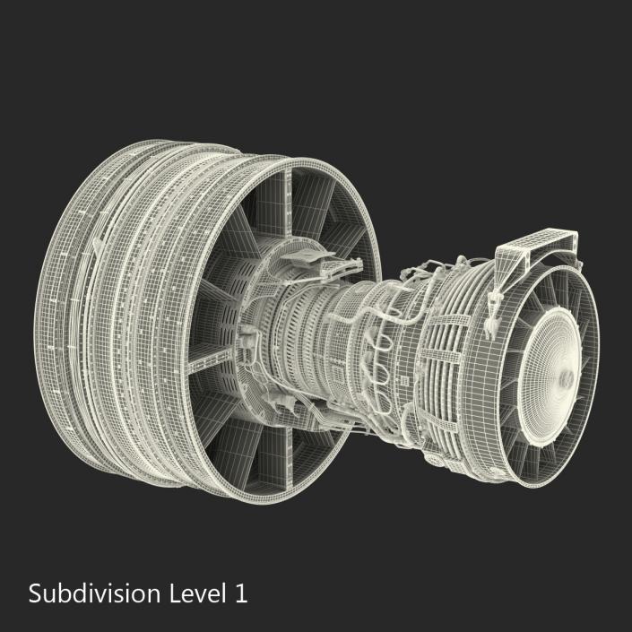 Turbofan Aircraft Engine 3D model