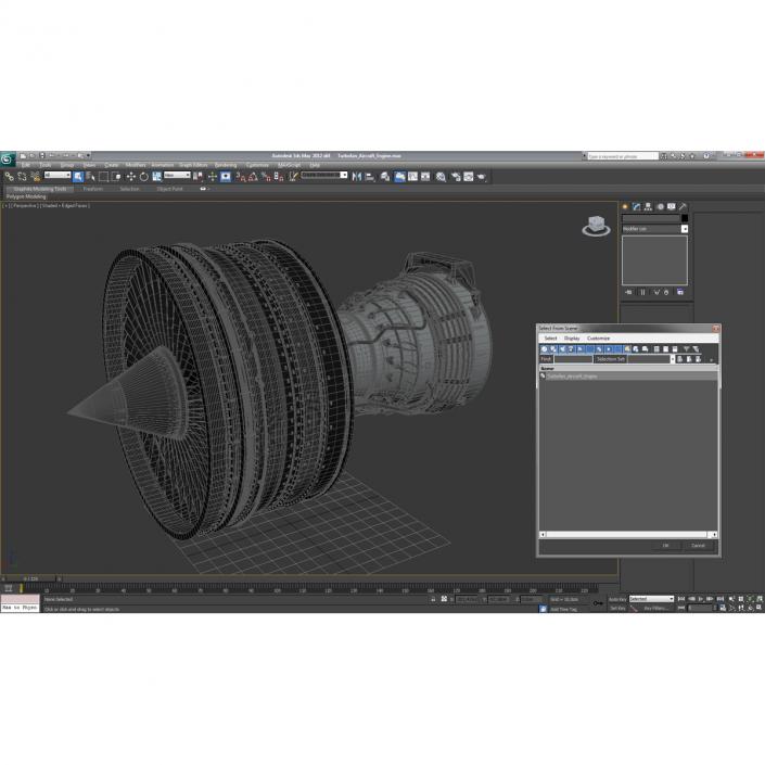 Turbofan Aircraft Engine 3D model