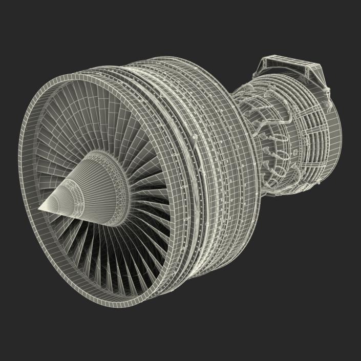 Turbofan Aircraft Engine 3D model