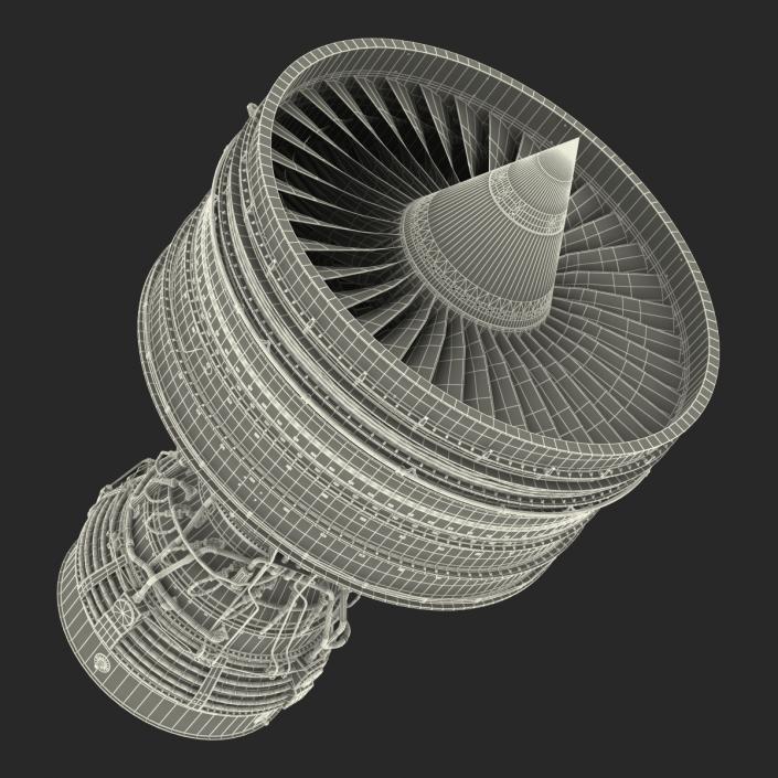 Turbofan Aircraft Engine 3D model