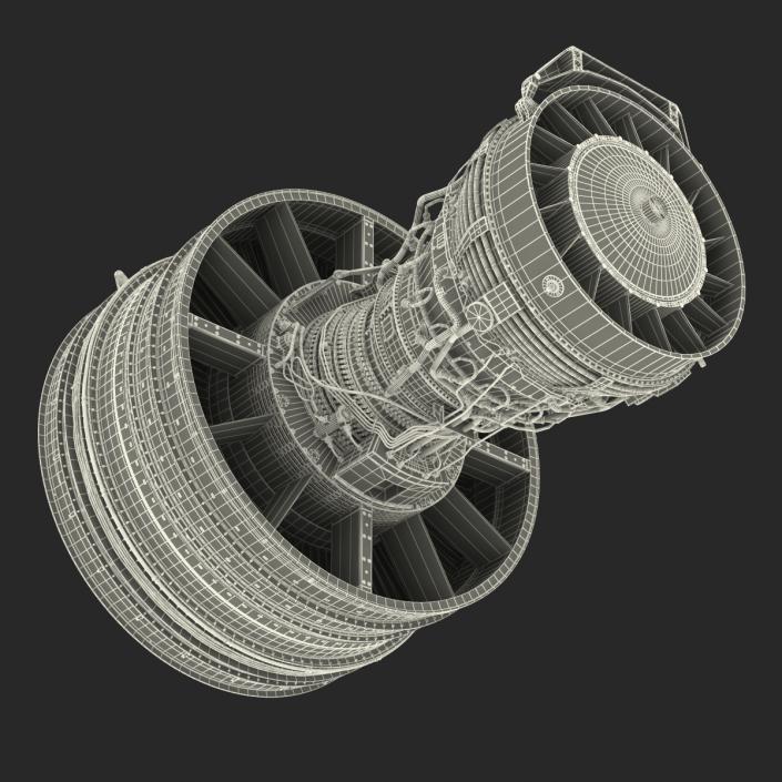 Turbofan Aircraft Engine 3D model