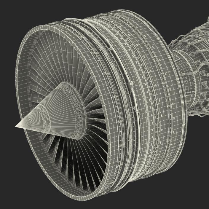 Turbofan Aircraft Engine 3D model