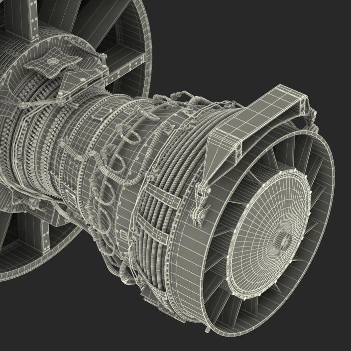 Turbofan Aircraft Engine 3D model