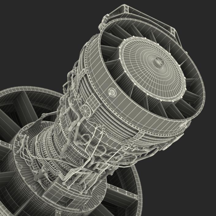 Turbofan Aircraft Engine 3D model