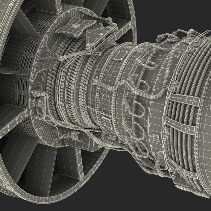 Turbofan Aircraft Engine 3D model