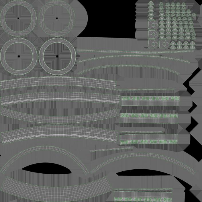 Turbofan Aircraft Engine Sectioned 3D model