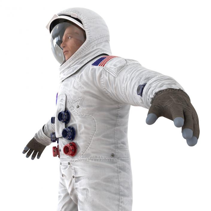 3D Astronaut NASA Wearing Spacesuit A7L 2 model