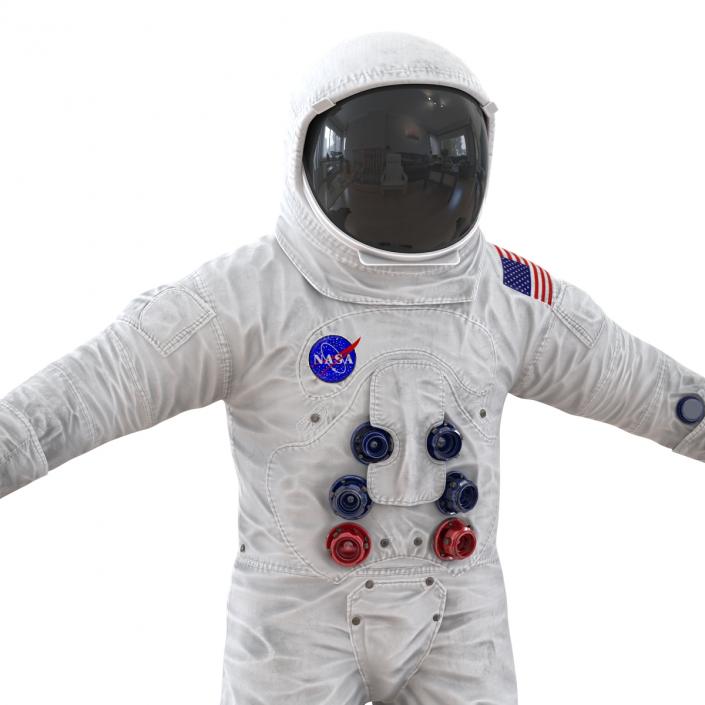 3D Astronaut NASA Wearing Spacesuit A7L 2 model