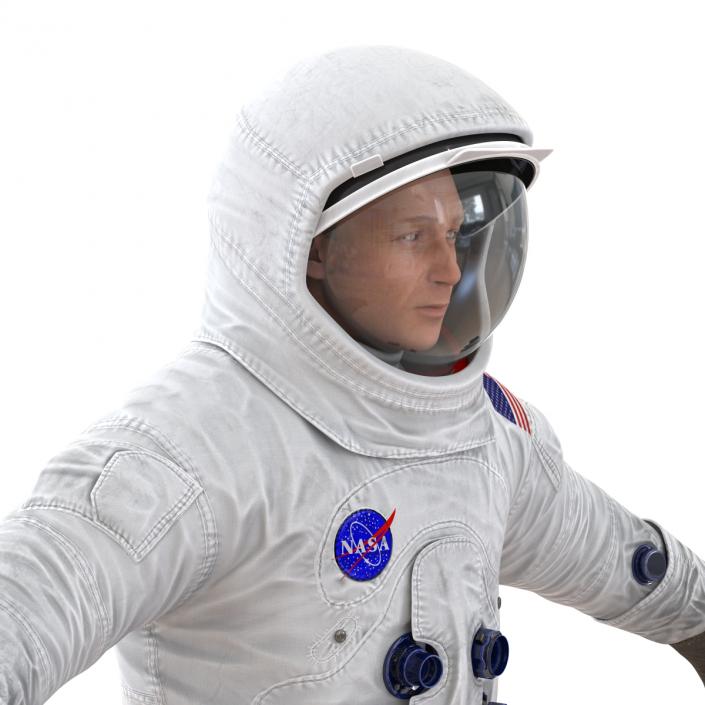 3D Astronaut NASA Wearing Spacesuit A7L 2 model