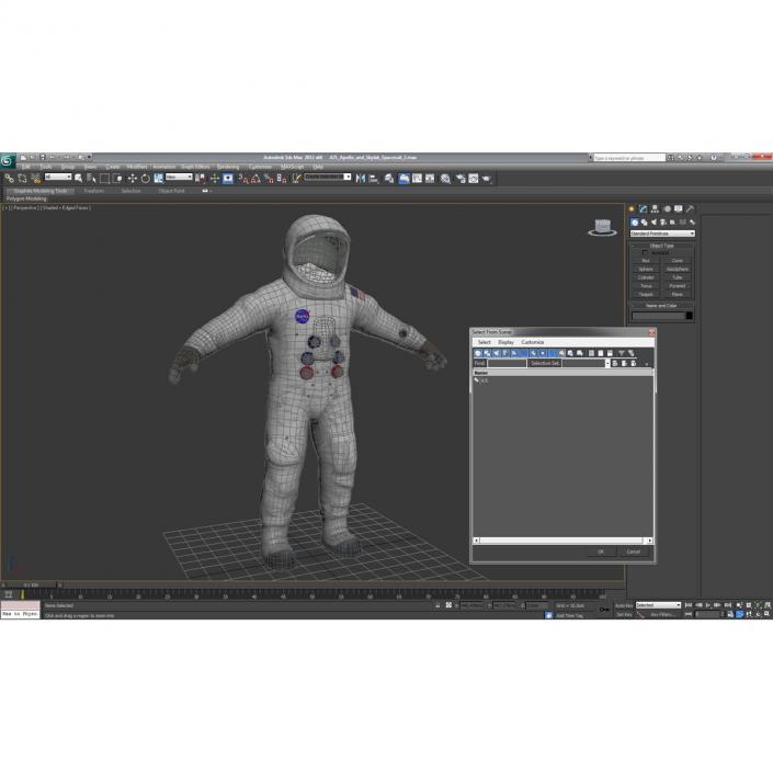 3D A7L Apollo and Skylab Spacesuit 2 model