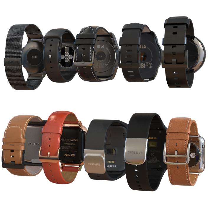 3D Smartwatches Collection model