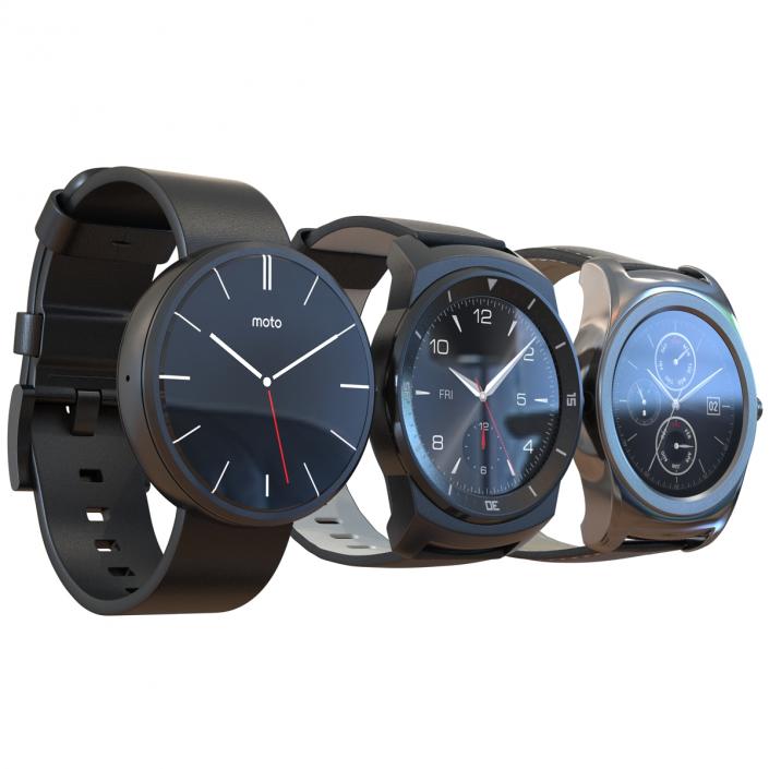 3D Smartwatches Collection model