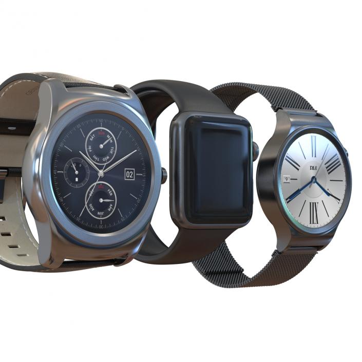 3D Smartwatches Collection model