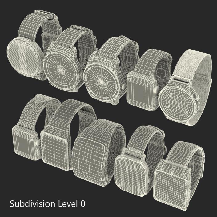 3D Smartwatches Collection model