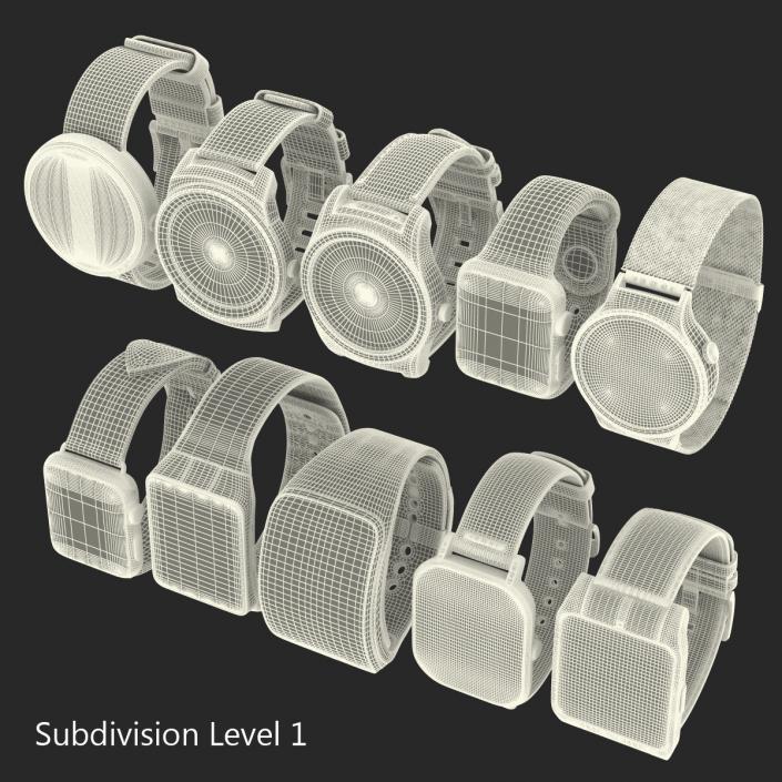 3D Smartwatches Collection model