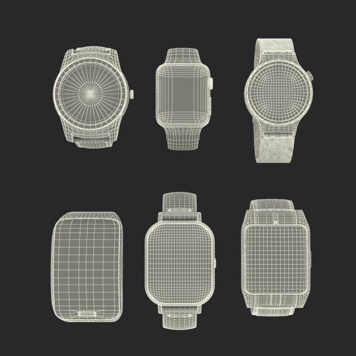 3D Smartwatches Collection model