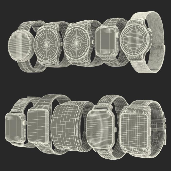 3D Smartwatches Collection model