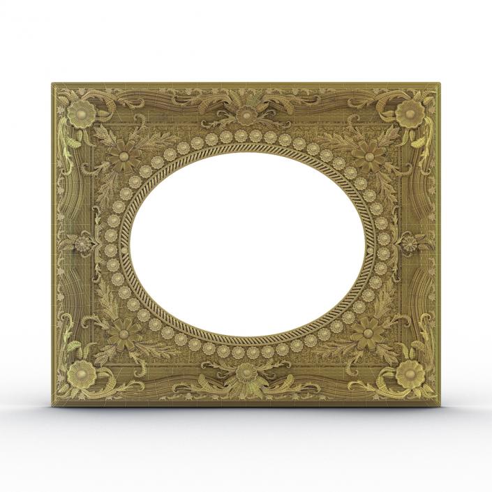 3D Baroque Picture Frame 4 model