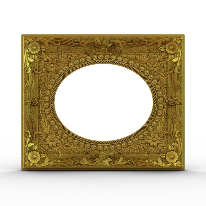 3D Baroque Picture Frame 4 model