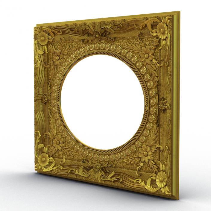 3D Baroque Picture Frame 4 model