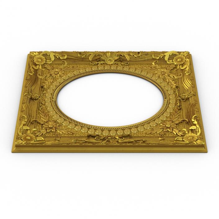 3D Baroque Picture Frame 4 model