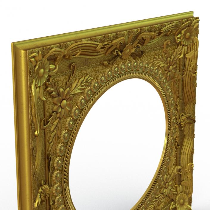 3D Baroque Picture Frame 4 model