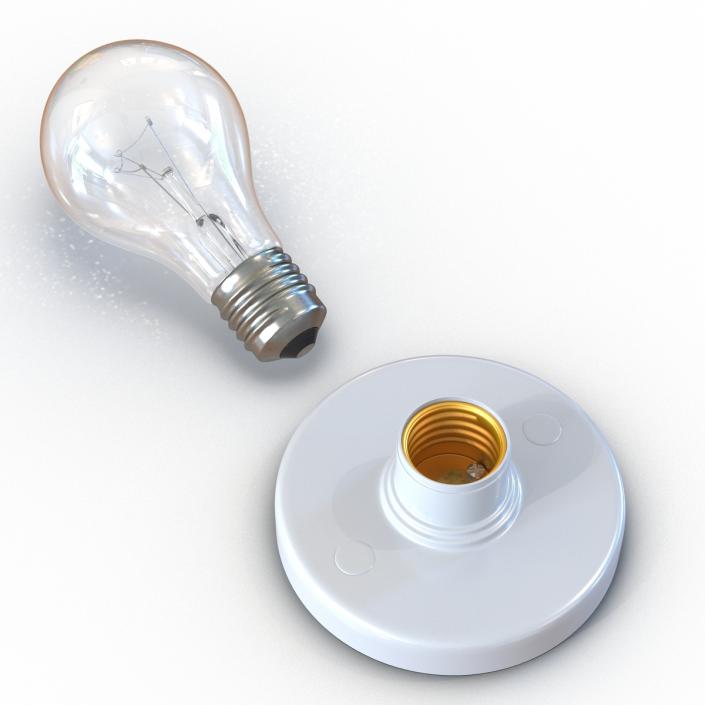 3D Electric Light Bulb Set model