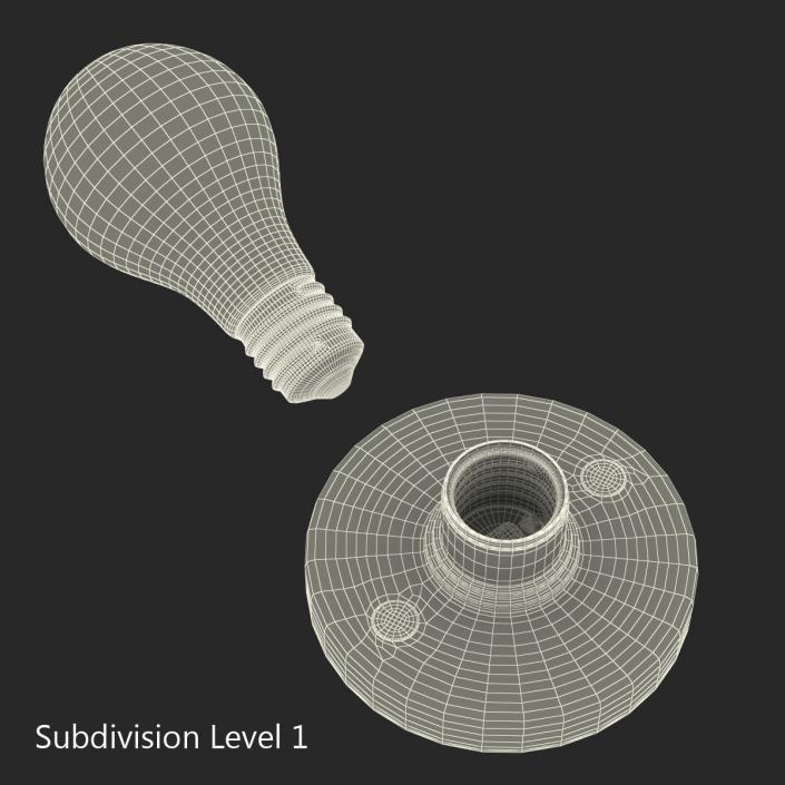 3D Electric Light Bulb Set model