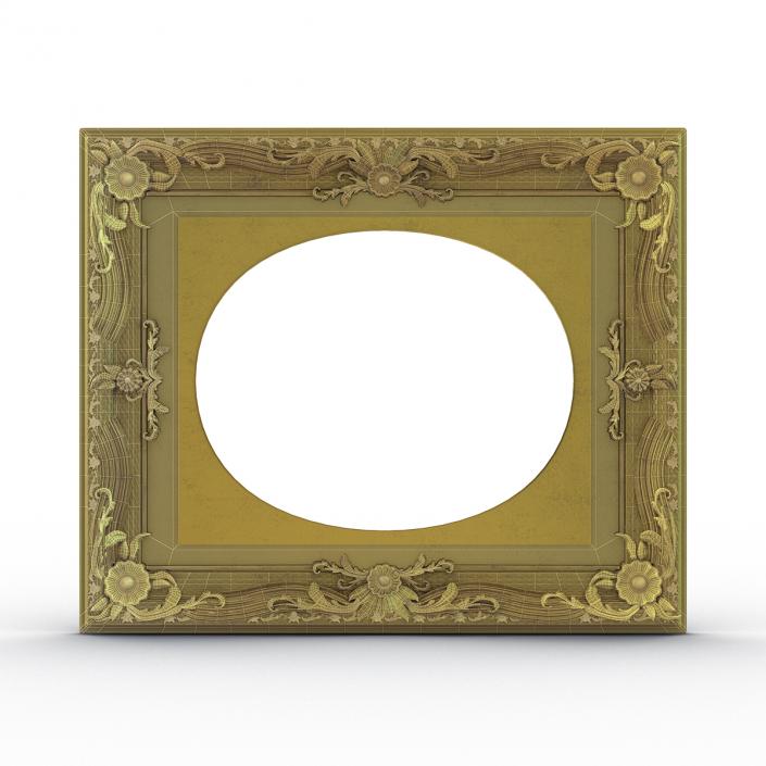 3D Baroque Picture Frame 7 model