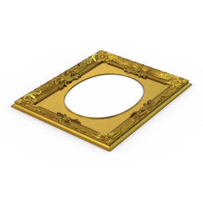 3D Baroque Picture Frame 7 model