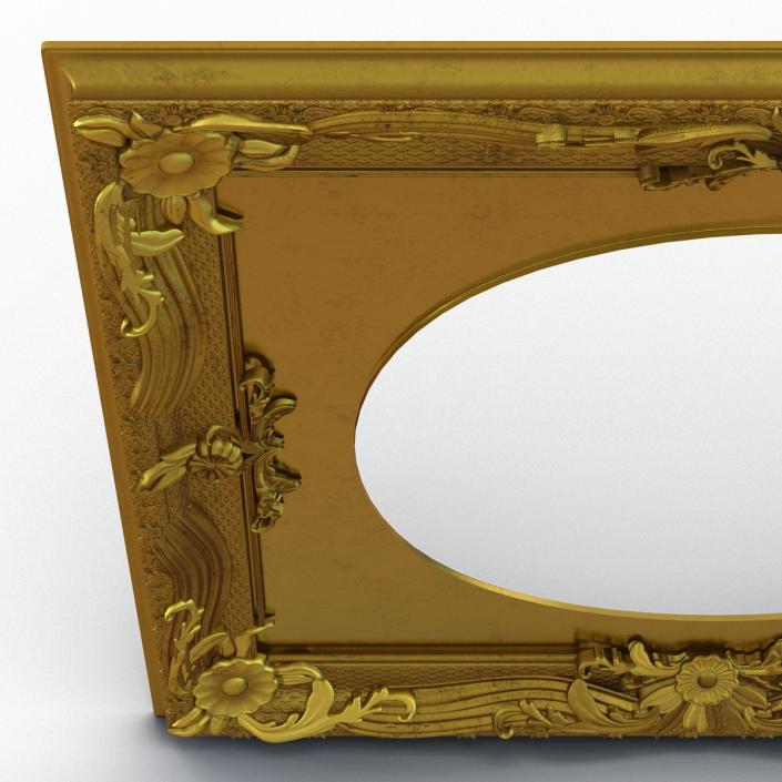 3D Baroque Picture Frame 7 model